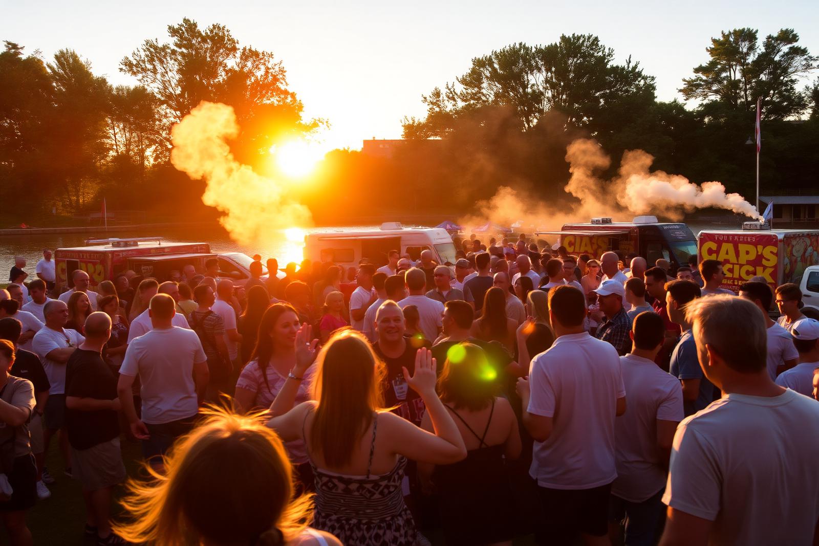 Festivalio publika prie ežero